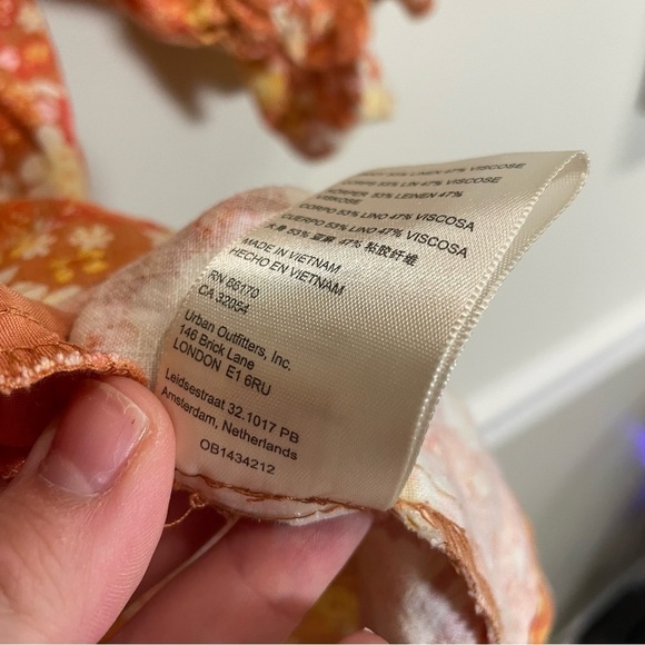 Free People Show Me Love Orange Romper size XS - Picture 12 of 12